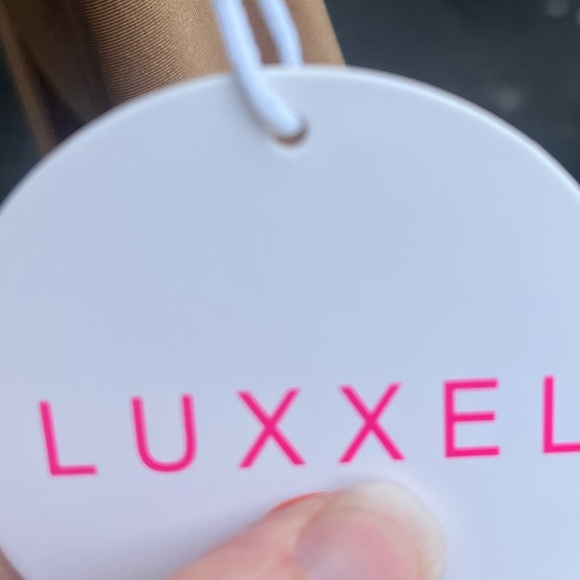 Sexy Tan Jumpsuit wide palazzo, halter rope tie, cutouts, 70s Disco festival NWT - Picture 6 of 10